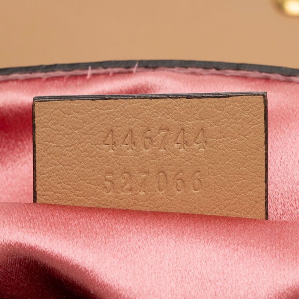 Gucci Metallic Matelasse Leather Pearl GG Marmont Mini Flap Bag - Picture 6 of 15